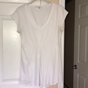 White v-neck